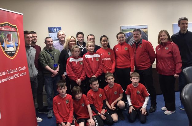 Leeside AFC launch their golf classic 2019 with corporate sponsors Kuehne + Nagel (Ireland) Ltd, Little Island